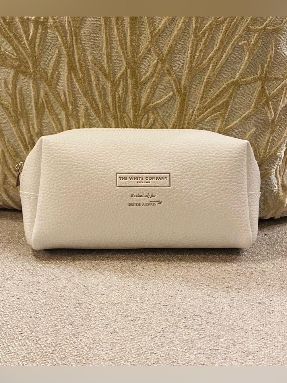 The White Company London British Airways Amenity Kit Cosmetic Travel Pouch